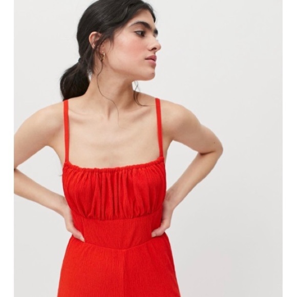 URBAN OUTFITTERS Shilo Sleeveless Knit Jumpsuit in Red Size Small - Picture 3 of 11